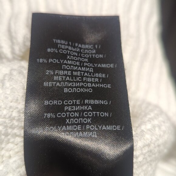 Balmain Men's White Cable Knit Sweater - Size M Like New - Picture 8 of 13